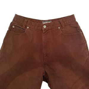 Vtg Cenza Women's Brown Denim Jeans Size 10 Modern Western Americana Neutral